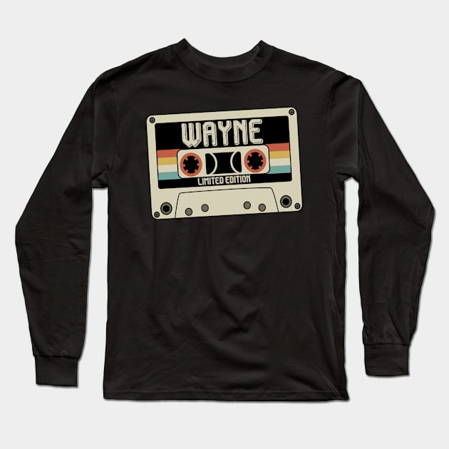 Wayne - Limited Edition - Vintage Style Long Sleeve T-Shirt by Debbie Art